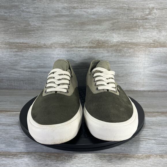 VANS Mens Authentic Green Suede Low Top Sneakers Size 13 - Picture 2 of 10